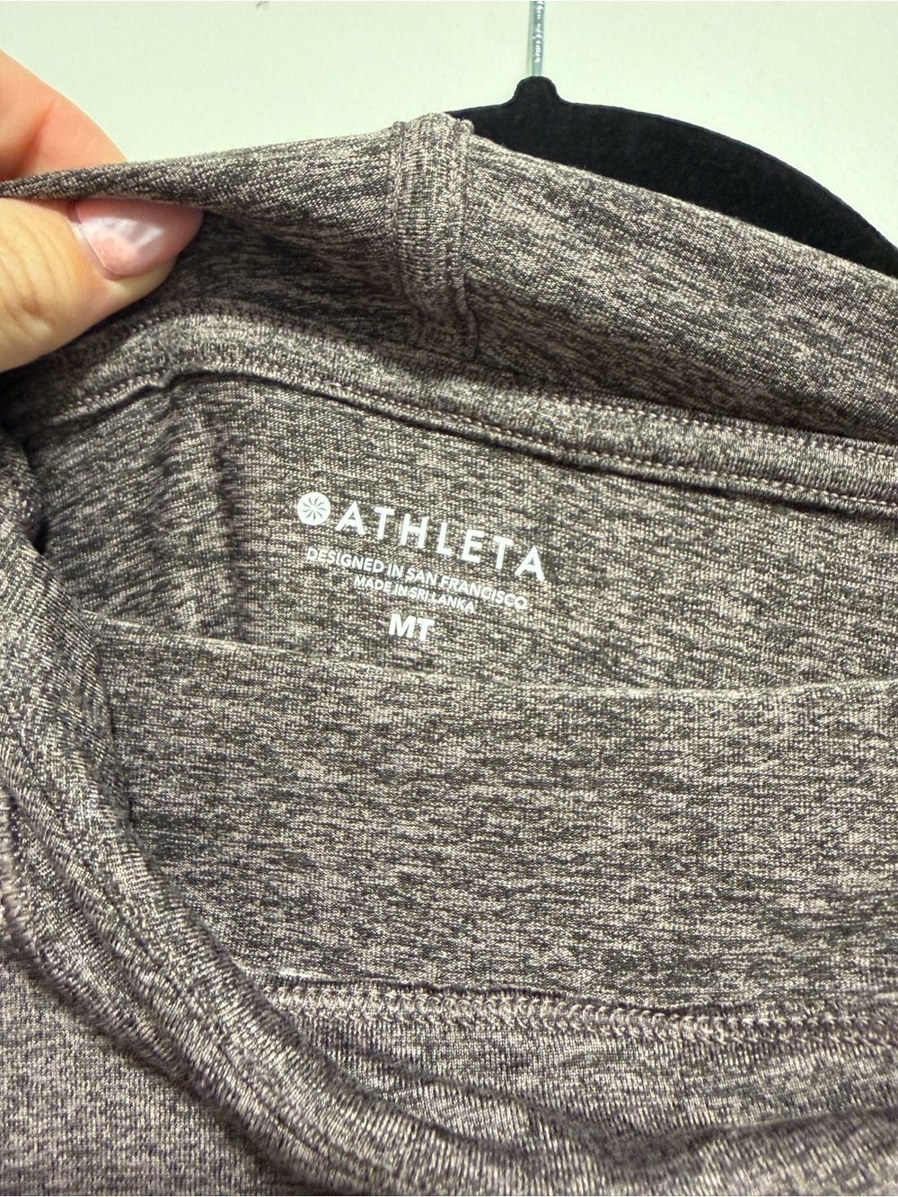 Athleta Heathered Gray Drawstring Hooded Pullover - Picture 3 of 3